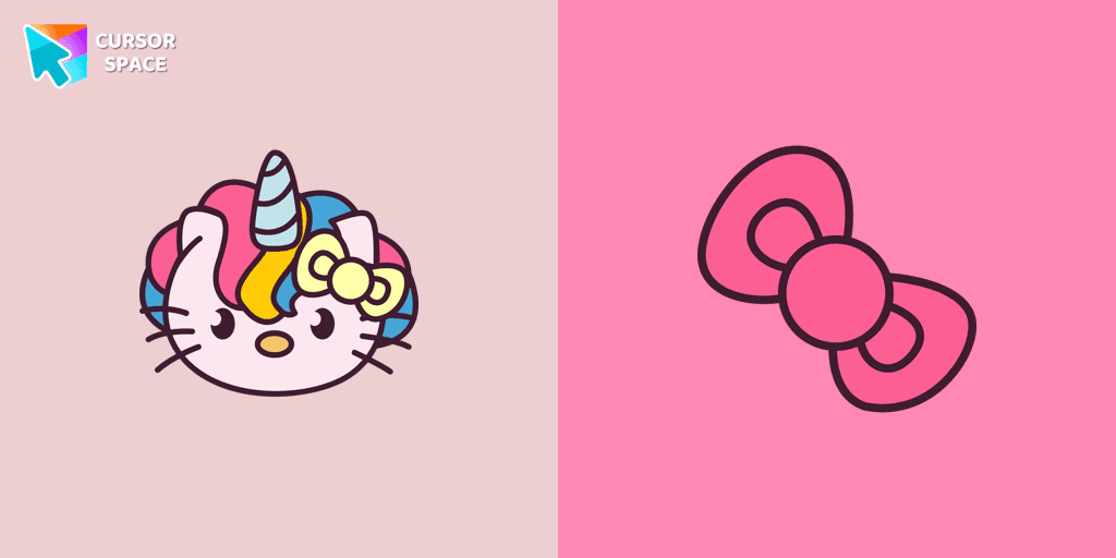 Hello Kitty Unicorn cursor cursor pack
